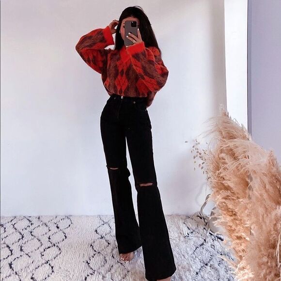 Zara blogger favorite multicolor alpaca blend knit sweater - Picture 6 of 9